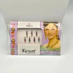 Kusum Rhinestone Stick on Forehead India Bindi Sticker Fashion Accessories